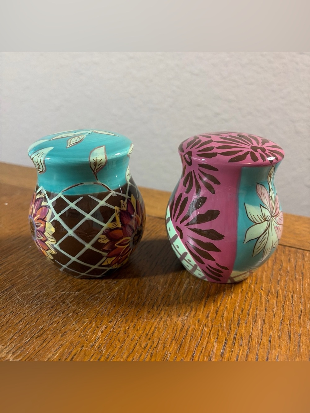 Tracy Porter Vivre Hand Painted Salt and Pepper Shakers